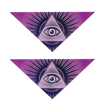Purple Eye of Providence Print Dog Bandana