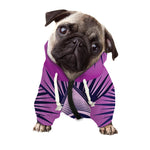 Purple Eye of Providence Print Dog Zip Up Hoodie