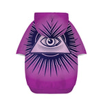 Purple Eye of Providence Print Dog Zip Up Hoodie