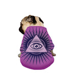 Purple Eye of Providence Print Dog Zip Up Jacket