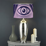 Purple Eye of Providence Print Drum Lamp Shade