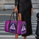 Purple Eye of Providence Print Duffle Bag