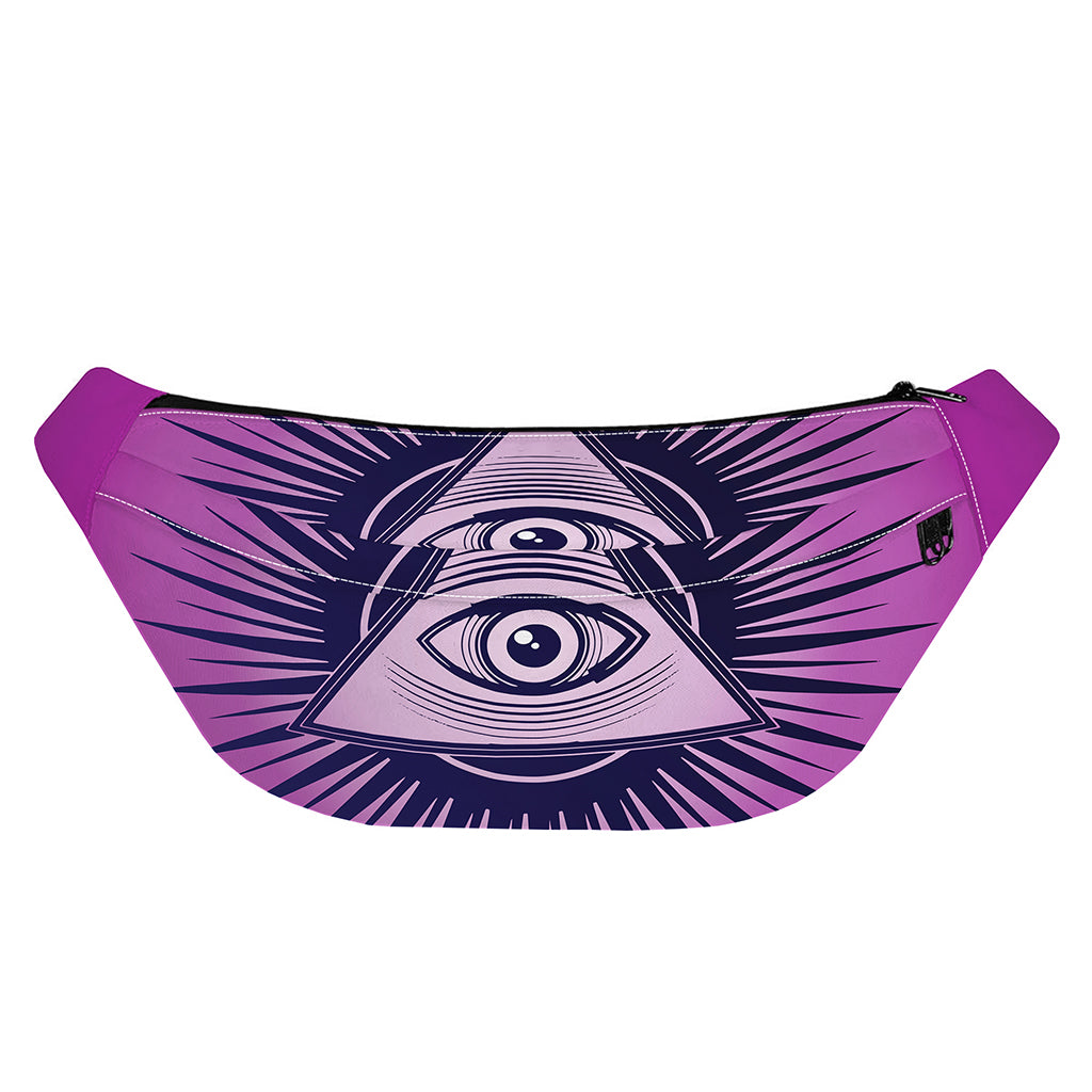 Purple Eye of Providence Print Fanny Pack