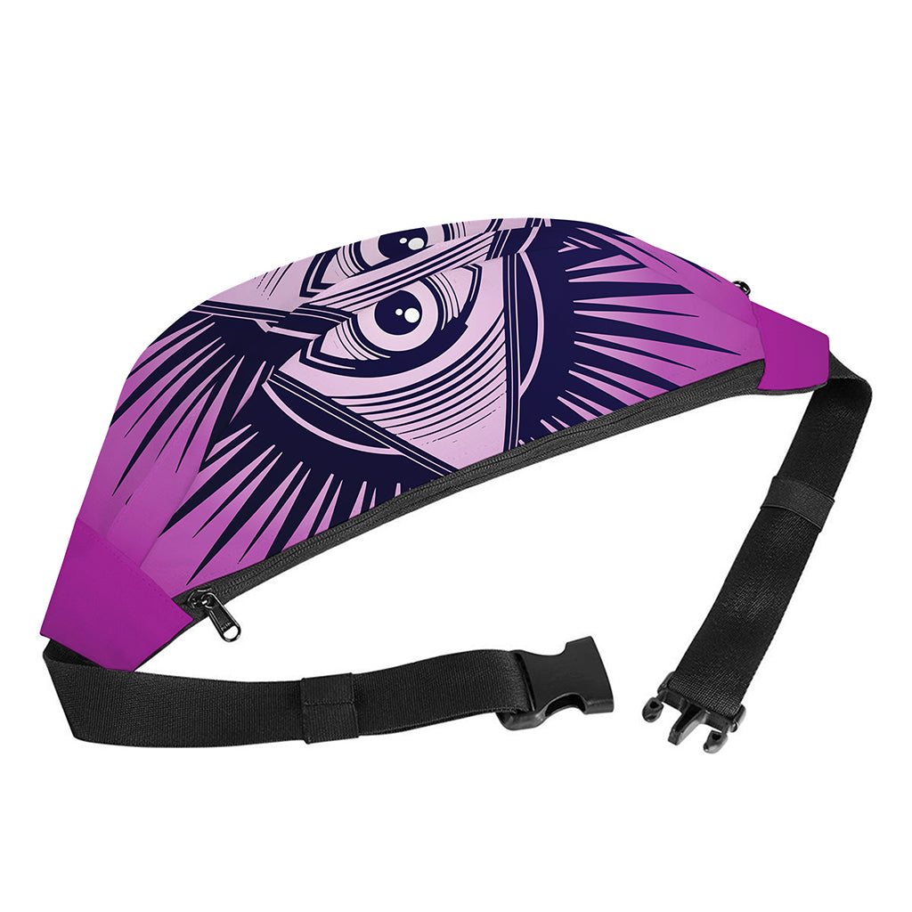 Purple Eye of Providence Print Fanny Pack