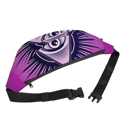 Purple Eye of Providence Print Fanny Pack