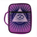 Purple Eye of Providence Print Front Pocket Bible Bag