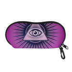 Purple Eye of Providence Print Glasses Case