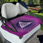 Purple Eye of Providence Print Golf Cart Seat Cover