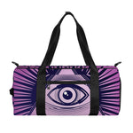 Purple Eye of Providence Print Gym Bag