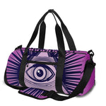 Purple Eye of Providence Print Gym Bag