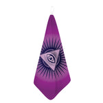Purple Eye of Providence Print Hand Towel