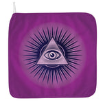 Purple Eye of Providence Print Hand Towel