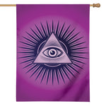 Purple Eye of Providence Print House Flag