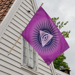 Purple Eye of Providence Print House Flag