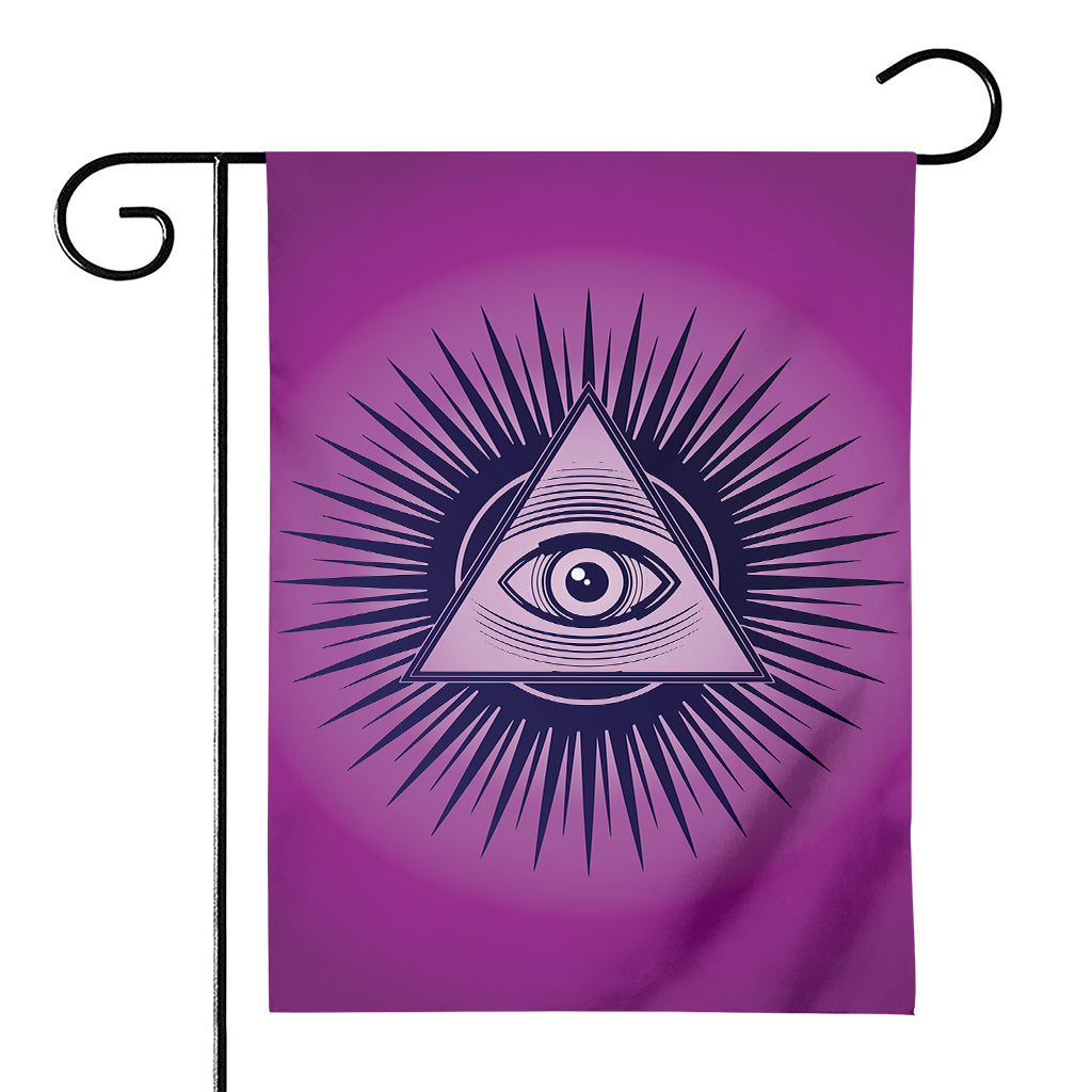 Purple Eye of Providence Print House Flag