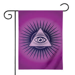 Purple Eye of Providence Print House Flag