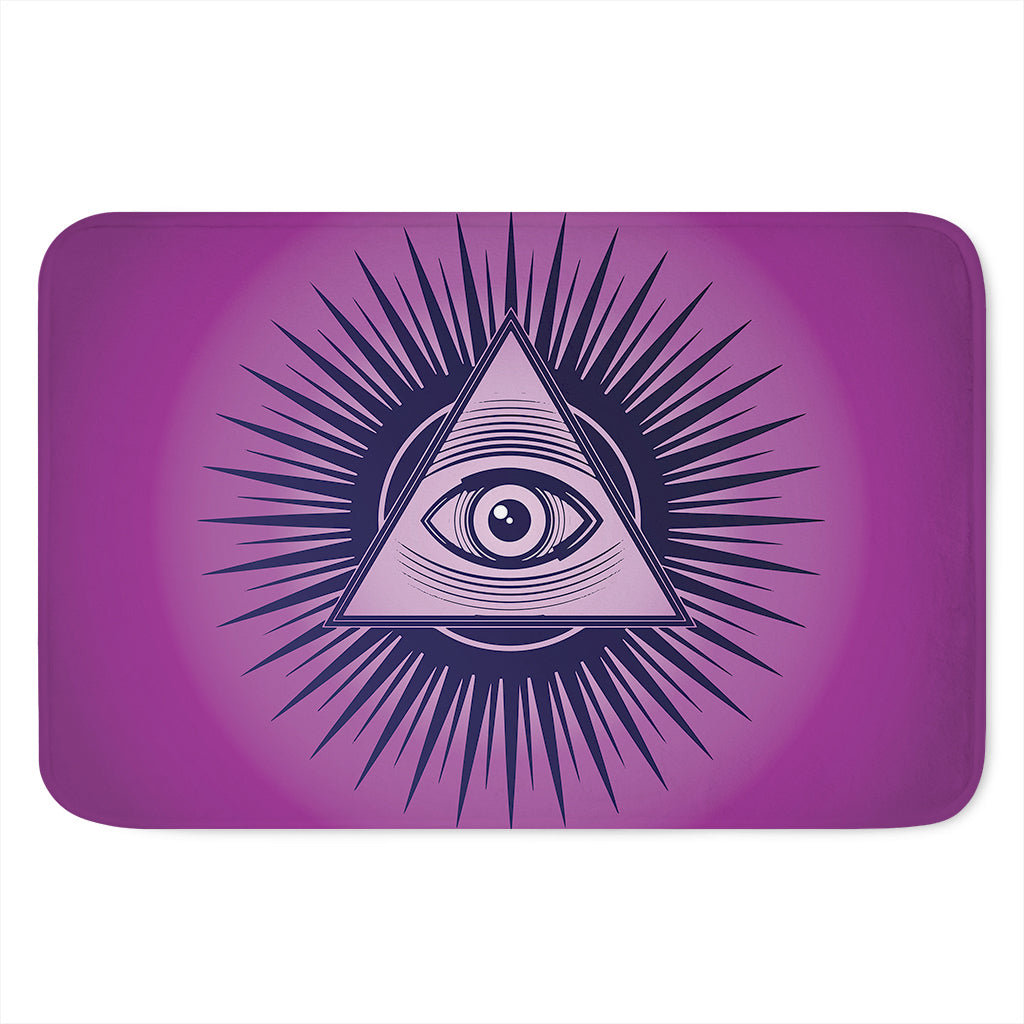 Purple Eye of Providence Print Indoor Door Mat
