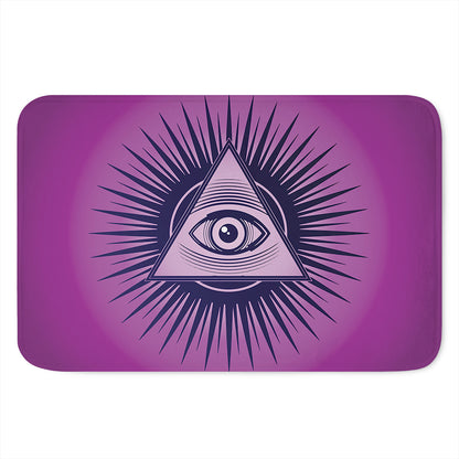 Purple Eye of Providence Print Indoor Door Mat