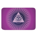 Purple Eye of Providence Print Indoor Door Mat