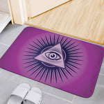 Purple Eye of Providence Print Indoor Door Mat