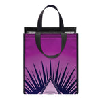 Purple Eye of Providence Print Insulated Lunch Tote