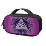Purple Eye of Providence Print Insulin Cooler Travel Case