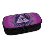 Purple Eye of Providence Print Insulin Cooler Travel Case