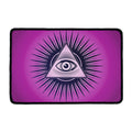 Purple Eye of Providence Print Kitchen Mat