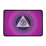 Purple Eye of Providence Print Kitchen Mat
