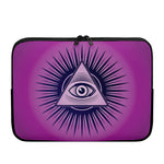 Purple Eye of Providence Print Laptop Sleeve