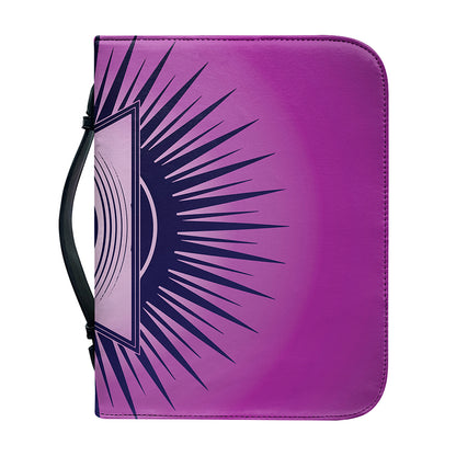 Purple Eye of Providence Print Leather Bible Cover