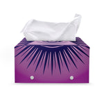 Purple Eye of Providence Print Leather Tissue Box Cover