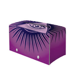 Purple Eye of Providence Print Leather Tissue Box Cover