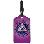 Purple Eye of Providence Print Luggage Tag