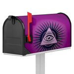 Purple Eye of Providence Print Mailbox Cover