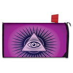 Purple Eye of Providence Print Mailbox Cover