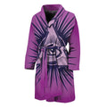 Purple Eye of Providence Print Men's Bathrobe