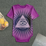 Purple Eye of Providence Print Men's Bodysuit