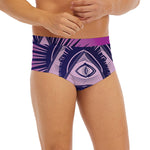 Purple Eye of Providence Print Men's Briefs