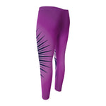Purple Eye of Providence Print Men's Compression Pants