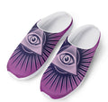 Purple Eye of Providence Print Mesh Casual Shoes