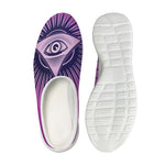 Purple Eye of Providence Print Mesh Casual Shoes