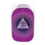 Purple Eye of Providence Print Mesh Laundry Hamper