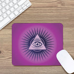Purple Eye of Providence Print Mouse Pad