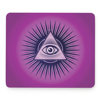 Purple Eye of Providence Print Mouse Pad