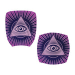 Purple Eye of Providence Print Office Chair Cover