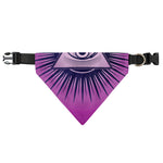 Purple Eye of Providence Print Over The Collar Dog Bandana