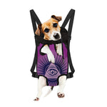 Purple Eye of Providence Print Pet Carrier Backpack
