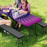 Purple Eye of Providence Print Picnic Table Cover