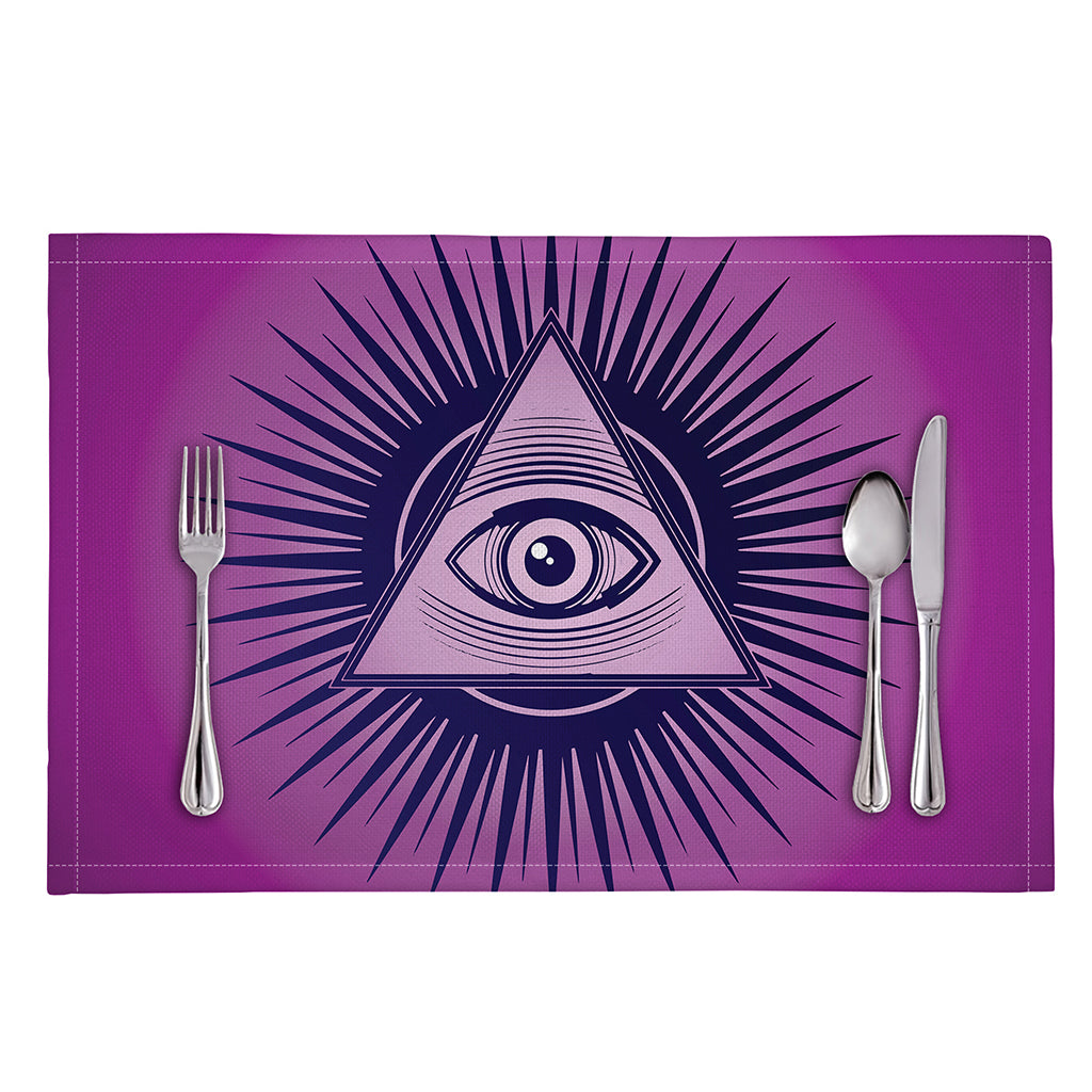 Purple Eye of Providence Print Placemat